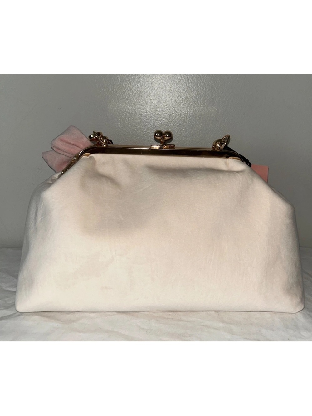 NEW! JUICY COUTURE Fashion Items Haus Frame Clutch Shoulder Bag Soft White - Picture 6 of 9